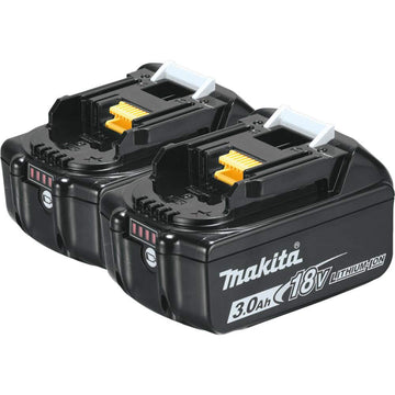 18V LXT Lithium-Ion 3.0Ah Battery by Makita – 3.0Ah, Plastic, Factory, Model BL1830B-2