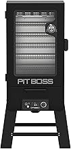 PIT BOSS 4-Series WiFi & Bluetooth Digital Vertical Smoker with LCD Digital Controller and Wood Chip Tray, 1,320-Sq. In. 6-Rack Cooking Space, 100°F to 300°F Temperature Range, Meat Probe, Black