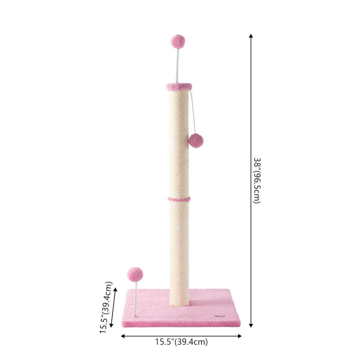 THE LICKER STORE Pink/Cream / 15.5 x 15.5 x 38 / Modern Scratching Posts