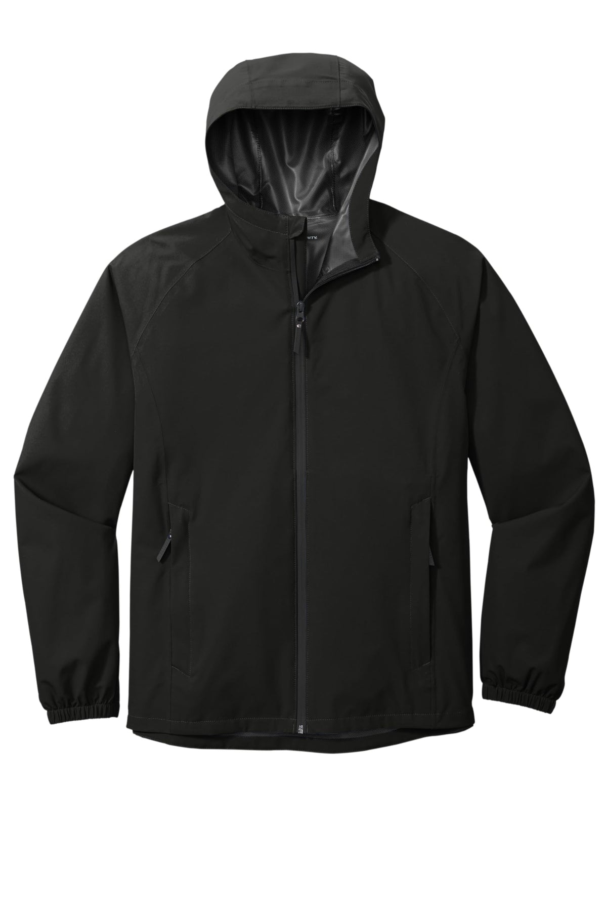 Essential Rain Jacket by Port Authority – Large, Polyester Blend, Deep Black, Model J407