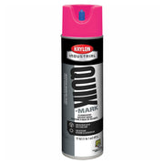 Quik-Mark™ Solvent-Based Fluorescent Hot Pink Inverted Marking Paint [Set of 12] by Krylon – 204 Ounce (Pack of 1), Fluorescent Hot Pink, Pack of 12, Model 425-S03622