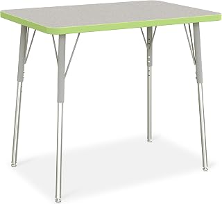 Jonti-Craft Berries 6478JCA130 Rectangle Activity Table - 24" X 36", A-Height - Freckled Gray/Key Lime/Gray