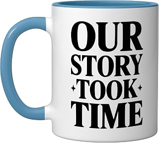 IVF In Vitro Fertilization Transfer Day Fertility IVF Dad Ceramic Mug, Blue/White, 11oz