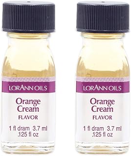 LorAnn Oils Super Strength Flavoring - Used For Candy Making, Flavoring, Baking, Hard Candy, & Flavor Oils - Bold, Natural Flavors 4X Stronger Than Extracts - Orange Cream, Pack of 2, 0.125 fl oz