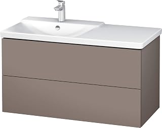 Duravit LC vanity unit f. P3 left, 2 drawer 555x1020x481mm, Basalt Matt