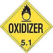 Labelmaster Z-PL6 Division 5.1 Oxidizer DOT Placard, Tagboard, 25-Pack