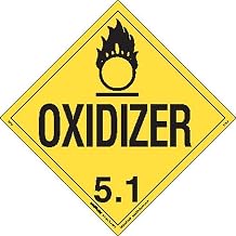 Labelmaster Z-PL6 Division 5.1 Oxidizer DOT Placard, Tagboard, 25-Pack