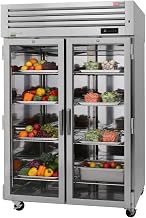 Turbo Air PRO-50R-G-N Pro Series Two Section Reach-in Refrigerator with Two Glass Doors