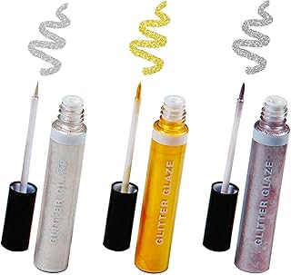 Chefmaster Glitter Glaze Kit - Edible Glitter Paint - 3 Pack of 0.32 oz Tubes - Create Intricate Designs, Beautiful Glitter and Pearl Sheen, Pen-Sized Bottle With Brush Application - Made in the USA