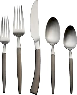 Oneida B1010020Al20 Adjacent Midnight 20 Piece Everyday Flatware Set, Service For 4