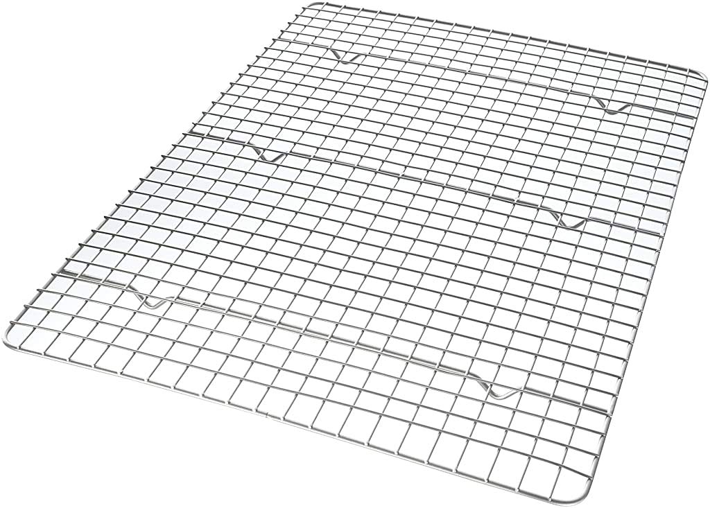 Half Sheet Bakeable Cooling Rack by USA Pan – Half Sheet Cooling Rack, Steel, Nonstick Aluminized Steel, Model 1602CR-6