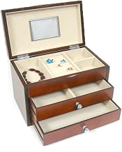 Proman Products JB16696 Jewelry Box, Dark Cherry, 10w x 6D x 6.5H