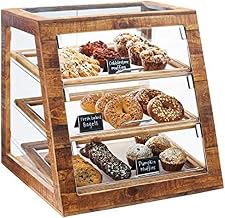 Cal-Mil 3432-S-99 Slanted Display Case, Self Serve, 21.5" Height, 21" Width, 21.5" Length, Madera