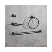 Freya 4-Pc Stainless Steel Hardware Set in Black by Elegant Kitchen and Bath – Stainless Steel, Black, Model HWB-11S4MBK
