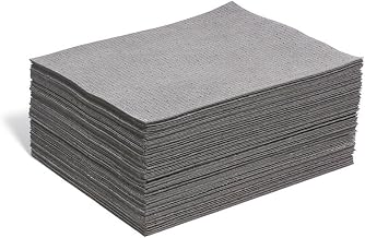 Corporation New Pig Elephant Absorbent Mat Pad, Zigzag Stitching for Extreme Durability, 16 oz Absorbency Per Pad, Mediumweight, Absorbs Oils & Water, 20" x 16.5", Gray (100 Pads), MAT286