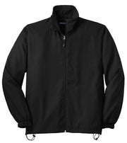 Unisex Full Zip Wind Jacket by SPORT-TEK – Medium, 100 % Polyester,Mesh, Black, Model JST70