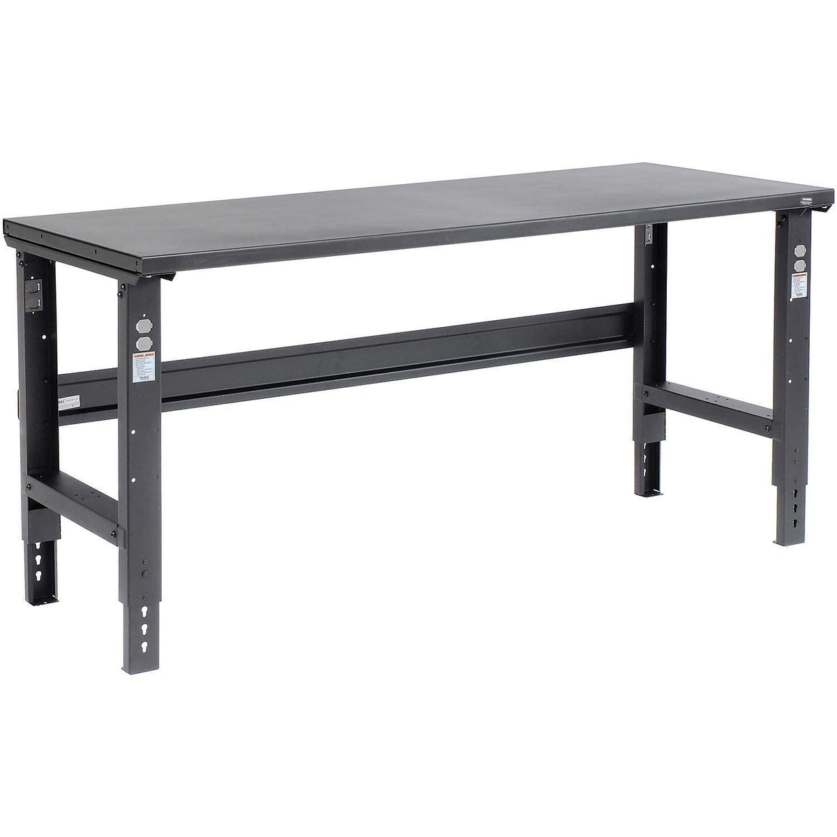 Adjustable Height Workbench C-Channel Leg by Global Industrial – 36"L x 72"W x 3"H, Steel, Black, Model 183155BK