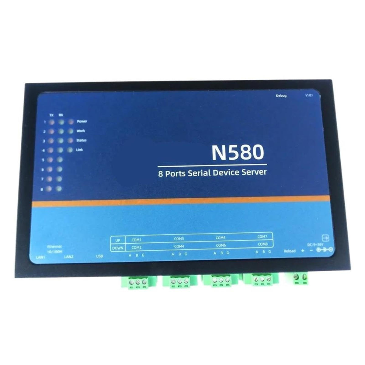 8‑Port RS485 Ethernet Serial Server USR‑N by EJHUMWNZP – One Size, One Color, Model EJHUMWNZP
