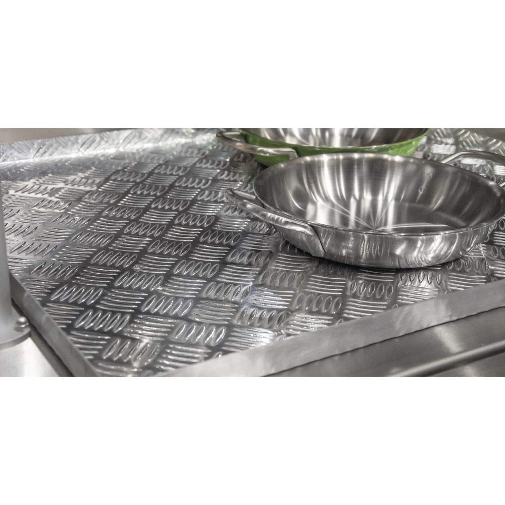 Steam Table Well Cover Double-Well Stainless Steel - 27 1/2" L x 23 3/4" W x 3 1/2" H by HUBERT – Aluminum, Silver, Model TR12901ALU