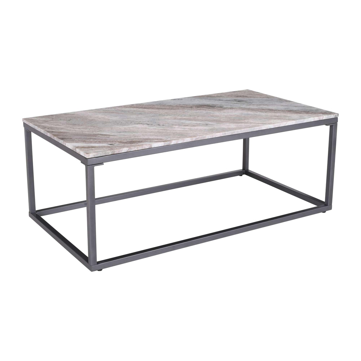 Wynn 48" Modern Luxe Solid Marble Coffee Table by Jofran Inc. – Marble, Grey Marble, Model 2568-1