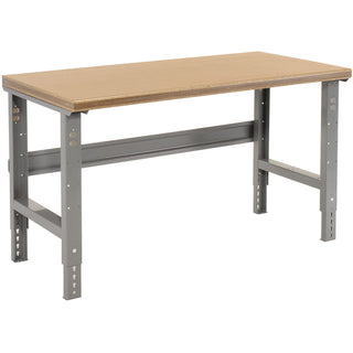 Adjustable Height Workbench C-Channel Leg by Global Industrial – 36"L x 72"W x 3"H, Steel, Gray, Model 183986