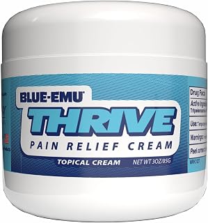 BLUE-EMU Thrive Pain Relief Cream with Tripelennamine HCl 0.5%, 3 oz Jar