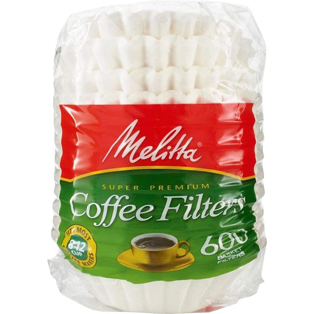 Coffee Filters by Melitta – 8-12 Cups, Paper, White, Pack of 600, Model MR4PZFG