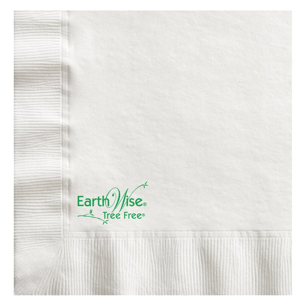 Earth Wise Tree Free Beverage Napkin by Hoffmaster – 10" x 10", Paper, White, Pack of 3000, Model 760204