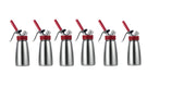 iSi North America Six - 1/2 Pint / Red / Gourmet Whipper Cream Chargers & Whippers