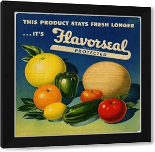 MuseumPrints 20x20 Black Modern Framed Art Print Titled: Advertisement for Flavorseal (1930-1950)
