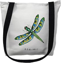 Betsydrake TY087S 13 x 13 in. Dicks Dragonfly Tote Bag - Small Black