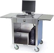 Cashier Stand w/ S/S Top - Interior - 2-Fold Down Tray Slides
