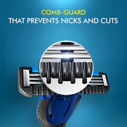 Guard 3 Single Razor with 8 Blades Pack by Gillette – Grey1.7, Pack of 5, Model 82325856