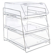 3-Tier Wire Bakery Case by HUBERT – 14.0 liters, Carbon Steel, Gray, Model 32290+20819