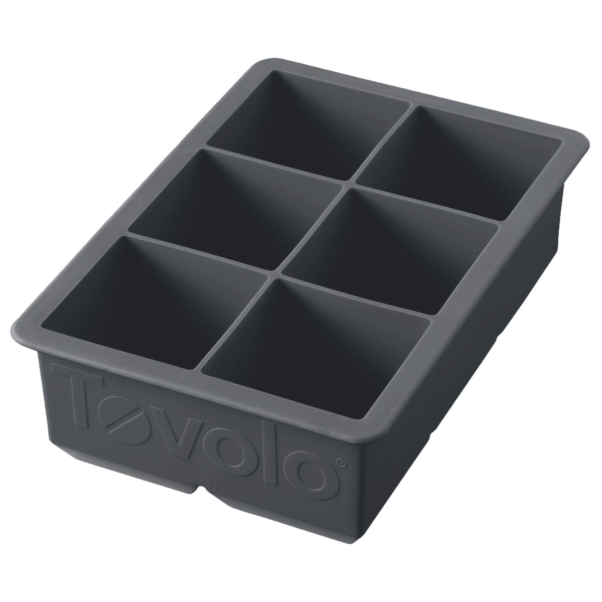 Ice Cube Tray King Charcoal by Tovolo – 1 Count, Silicone, Charcoal, Model 81-10239