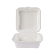 ECO PRODUCTS 6" x 6" / White / 1 Clamshell Take Out Containers
