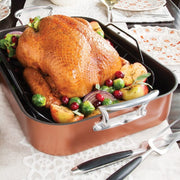 Turkey Roaster with Rack by Nordic Ware – X-Large with Rack, Alloy Steel, Copper, Model 41733