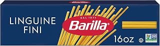 Barilla Linguine Fini Pasta, 16 oz. Box - Non-GMO Pasta Made with Durum Wheat Semolina - Kosher Certified Pasta