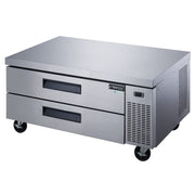 Chef Base Refrigerator with 2 Drawers 52" by Dukers – 16.67 cubic_feet, Stainless Steel, Model DCB52-D2