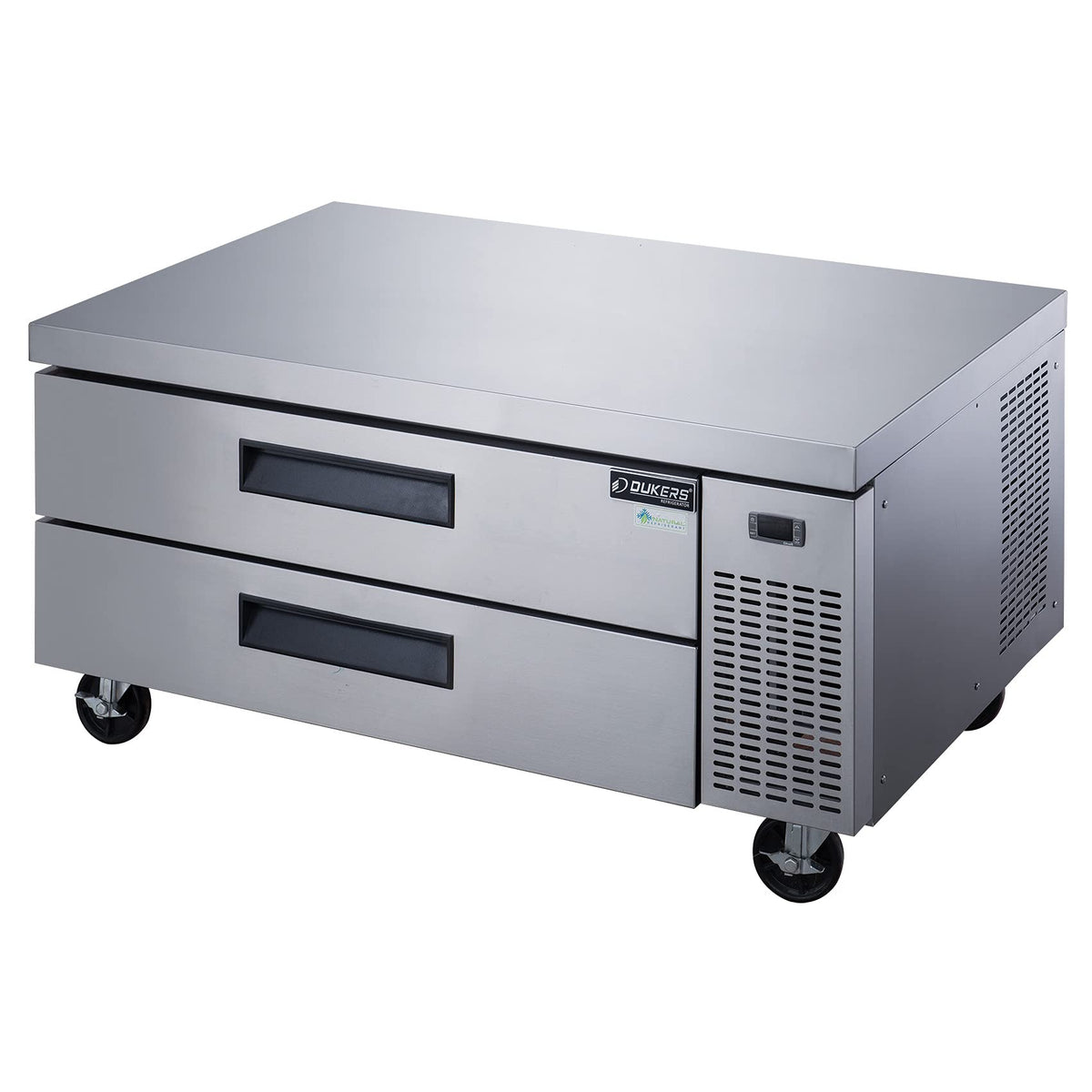 Chef Base Refrigerator with 2 Drawers 52" by Dukers – 16.67 cubic_feet, Stainless Steel, Model DCB52-D2