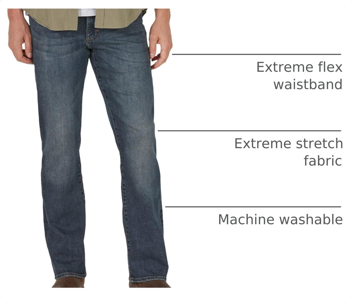 Men's Extreme Motion Regular Boot Jean Maverick 36W x 32L by Lee – 36W x 32L, Cotton, Maverick, Model 20151-37-36W x 32L