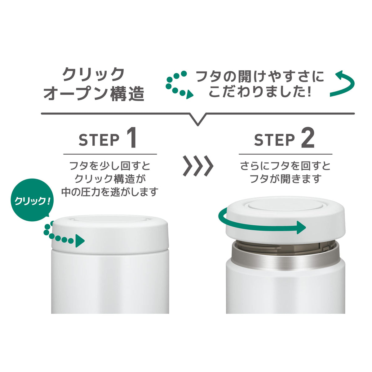 THERMOS white grey / 500ml / 0.5 liters Thermoses