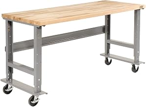 Global Industrial Mobile Adjustable Height Workbench C-Channel Leg, 800 Lbs