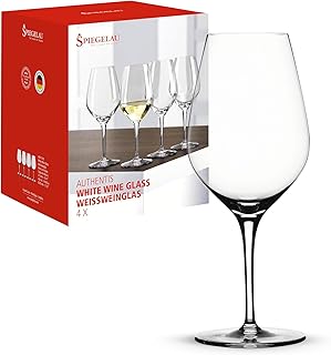 Spiegelau White Wine Glasses, Set of 4, Crystal, 420 ml, Authentis, 4400182