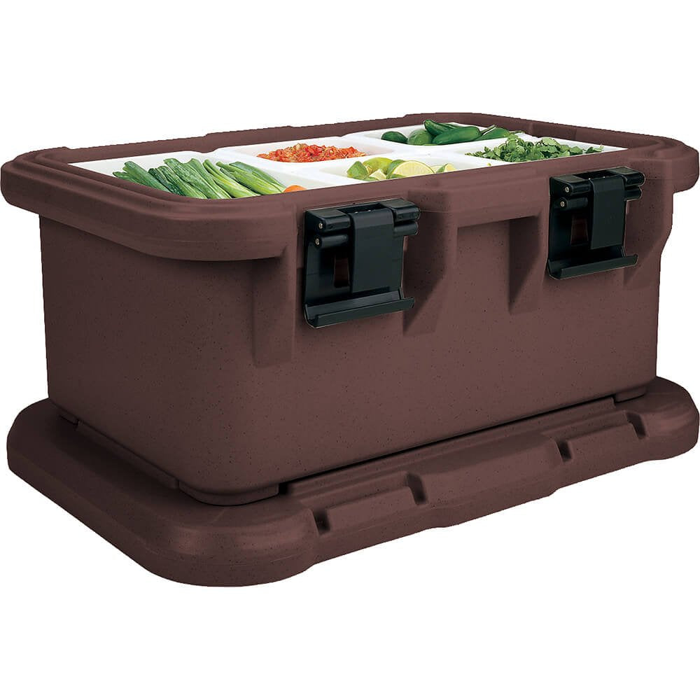 () Top-Load Food Pan Carrier - Ultra Pan S-Series by Cambro – 25.125 x 17.125 x 10.5 inches, Plastic, Dark Brown, Model UPCS160131