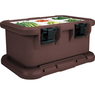 () Top-Load Food Pan Carrier - Ultra Pan S-Series by Cambro – 25.125 x 17.125 x 10.5 inches, Plastic, Dark Brown, Model UPCS160131