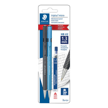 Triplus Micro Mechanical Pencils by STAEDTLER – 3 Count (Pack of 1), Plastic, Graphite, Model 77413SBKA6ST