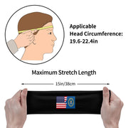 Flag of the Federal Bureau of Investigation and America Headbands for Men Women Non Slip Wicking Sports Sweatband for Fitness Exercise Gym Yoga Hairbands by KJSINIET – Model