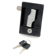 Handle & Lock Set with Keys Replacement for Cabinet Model by Global Industrial – Metal, Black, Model RP9008