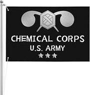 US Chemical Corps Double Sided 3 Ply 2x3 FT Flag Thick Polyester Indoor Outdoor11